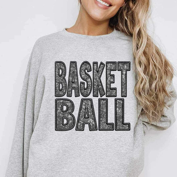 Basketball embroidered with rhinestones 20985 DTF transfer