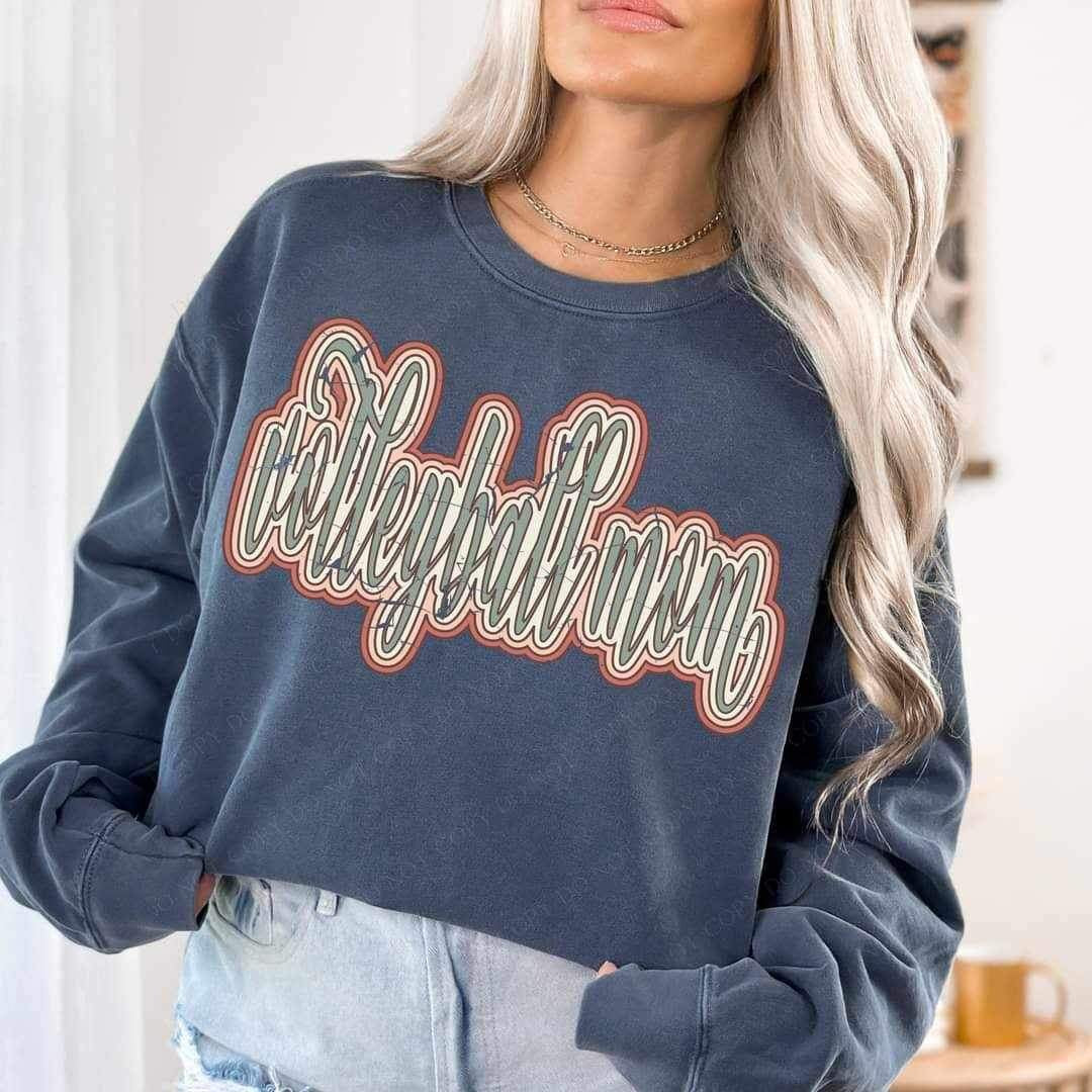 Volleyball mom retro 20962 DTF transfer