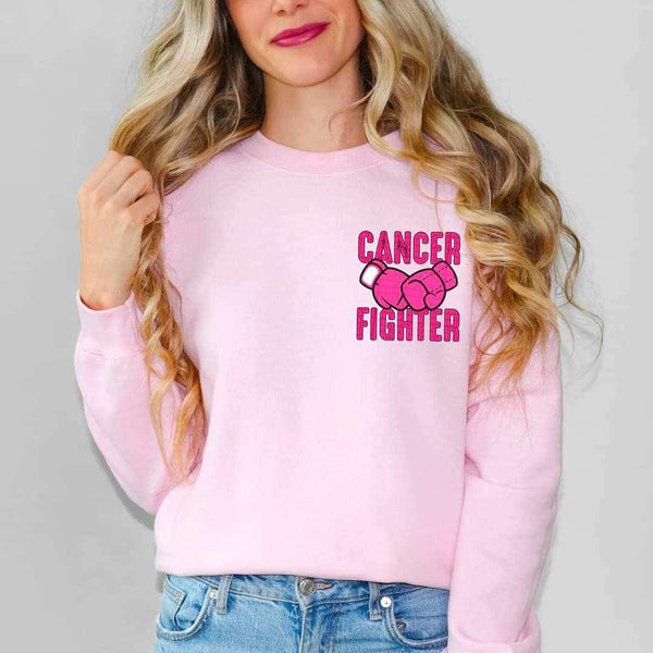 Fight cancer (pink with boxing gloves) POCKET 9814 DTF TRANSFERS