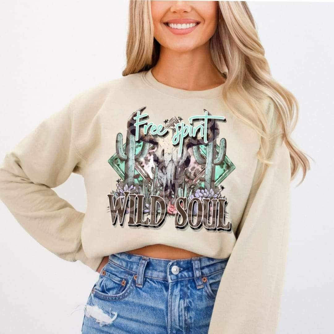 Free spirit wild soul western (SSD) 21018 DTF transfer