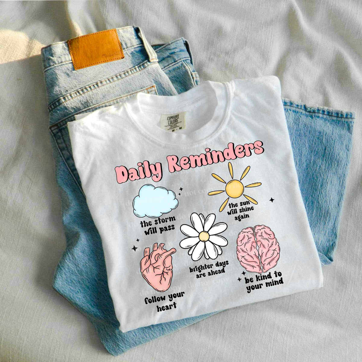 Daily reminders the storm will pass the sun will shine (CSC) 21038 DTF transfer