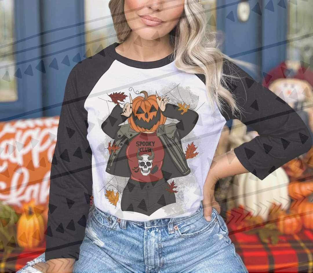 Spooky club pumpkin woman 9863 DTF TRANSFER
