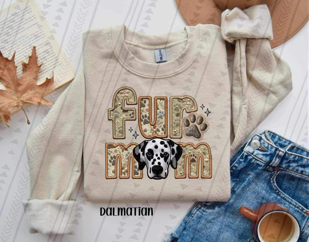 Dalmation fur mom embroidery 21076 DTF transfer