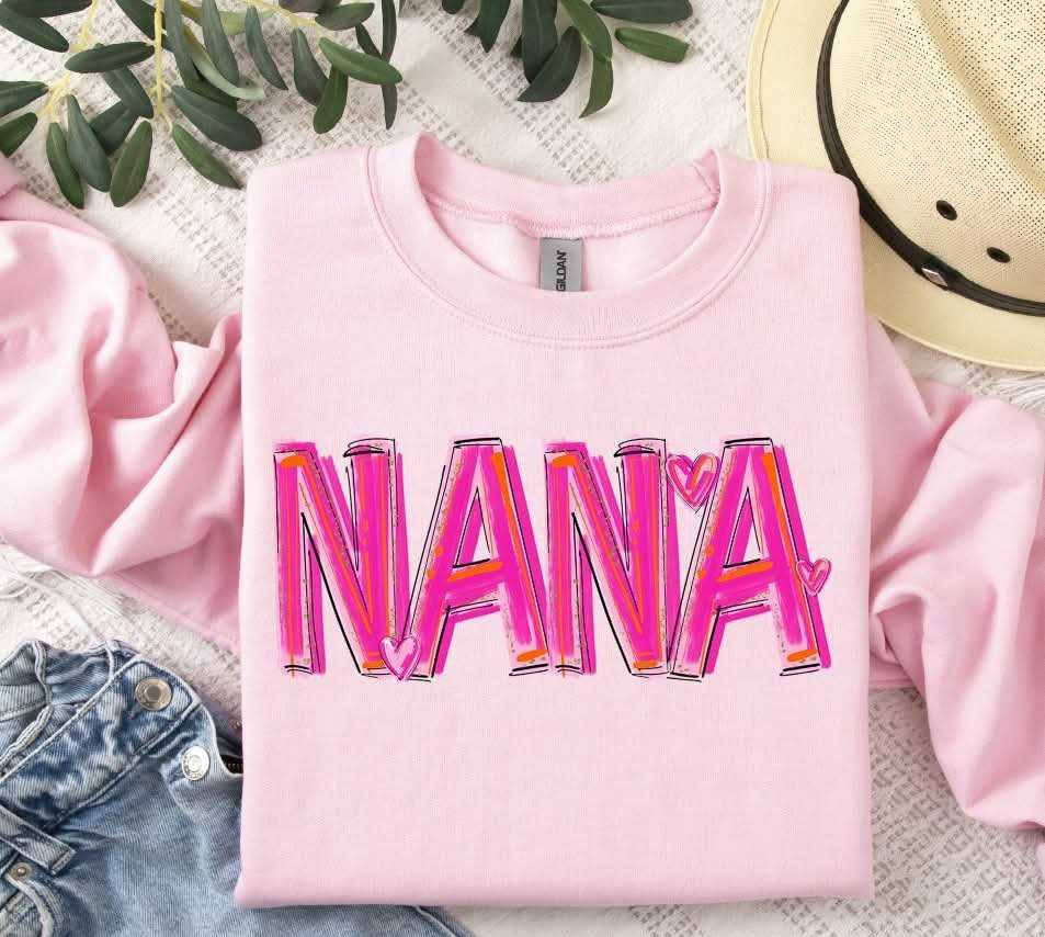 Nana pink brushstroke (S&G) 79667 DTF transfer