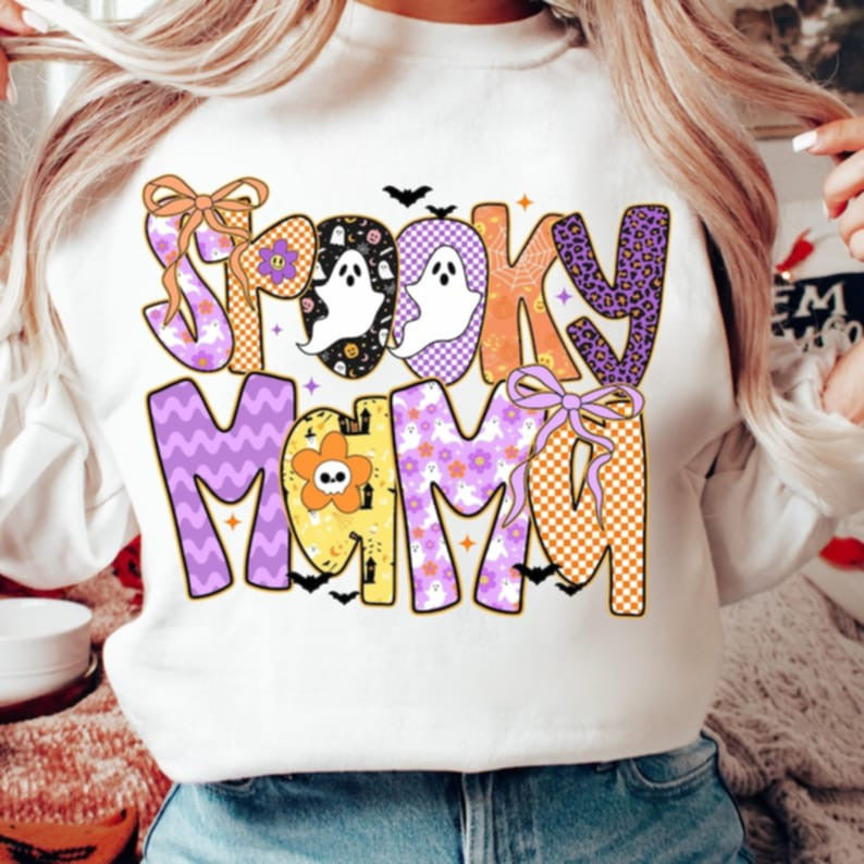 Spooky Mama DTF transfer