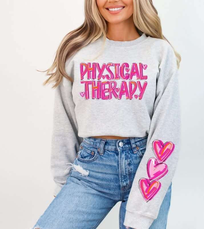 Physical therapy pink brushstroke FRONT (S&G) 79646 DTF transfer