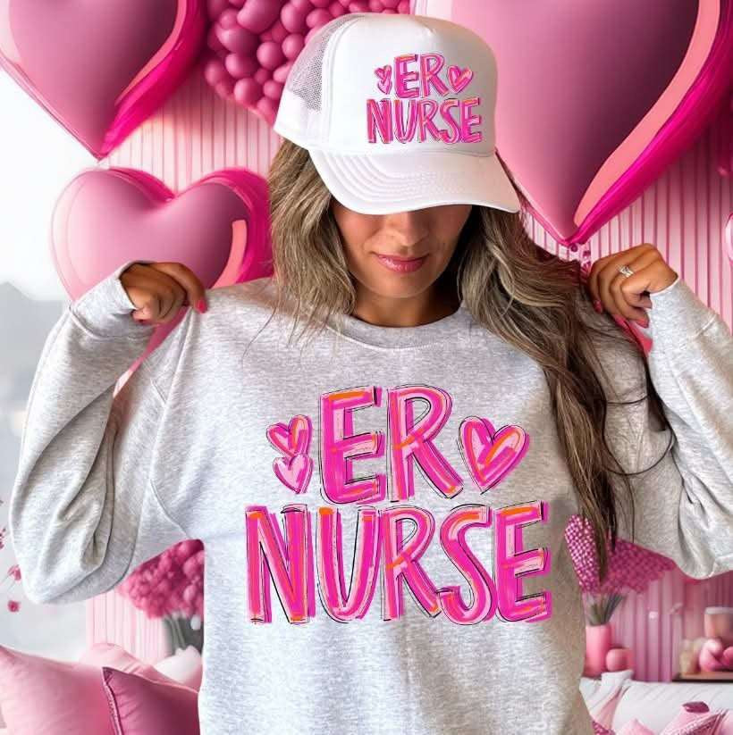 ER nurse pink brushstroke (S&G) 79644 DTF transfer