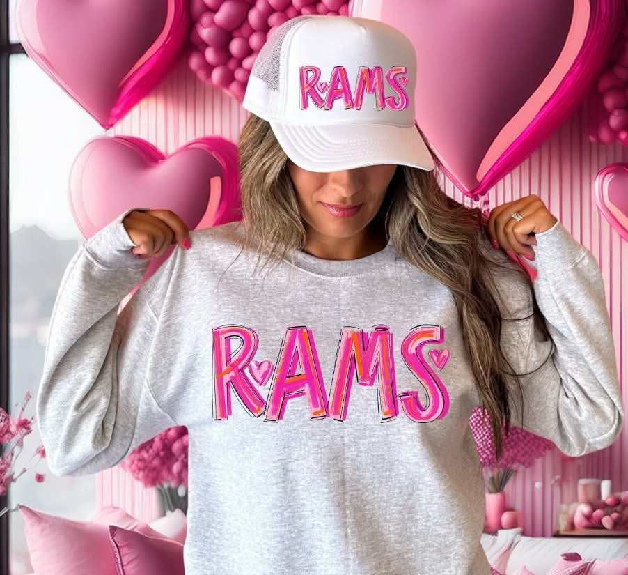 Rams pink brushstroke (S&G) 79629 DTF transfer