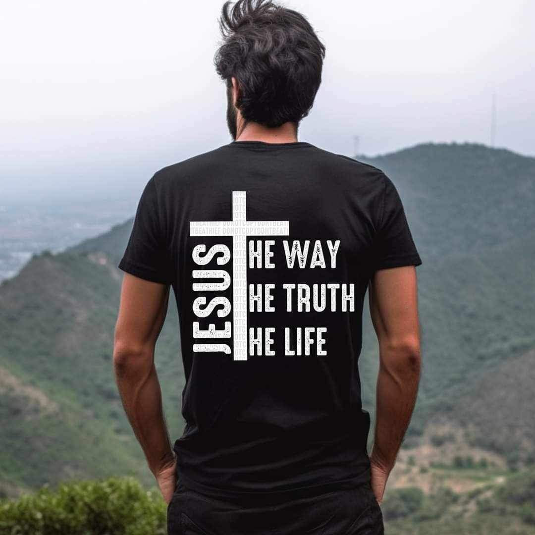Jesus the way the truth the life WHITE (SDD) 21082 DTF transfer