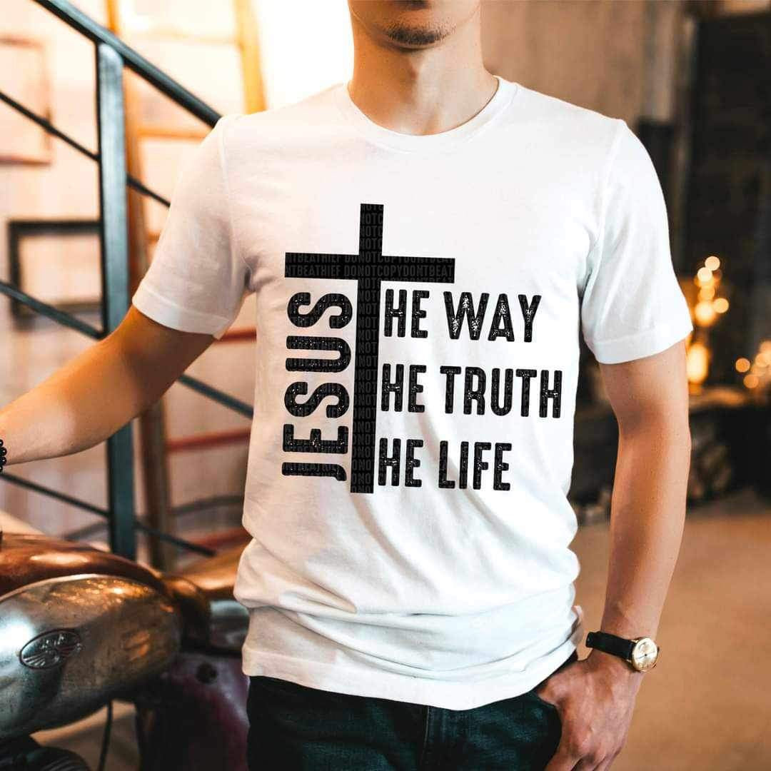Jesus the way the truth the life BLACK (SDD) 21081 DTF transfer