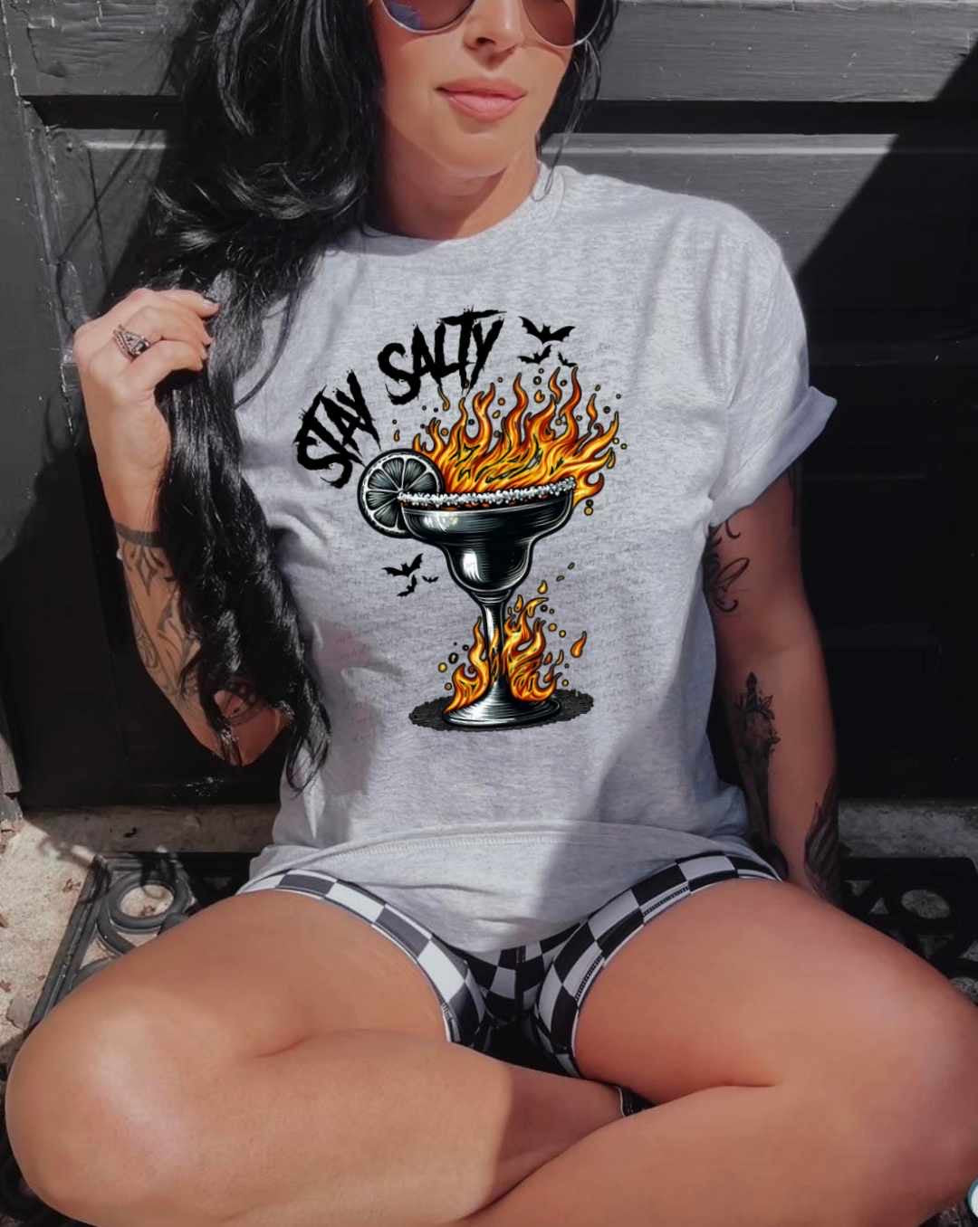 Stay salty margarita black font (WSD) 31644 DTF transfer