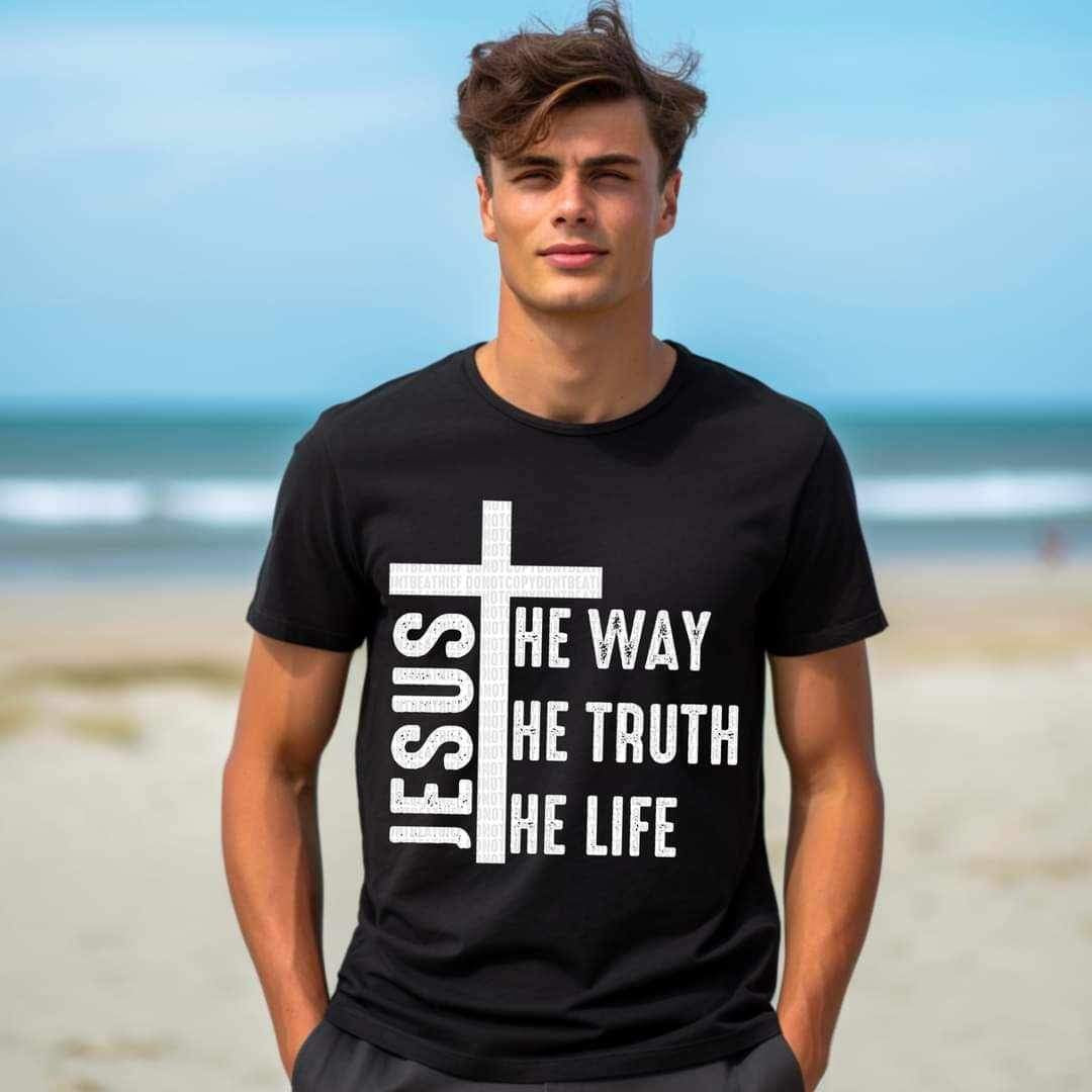 Jesus the way the truth the life WHITE (SDD) 21082 DTF transfer