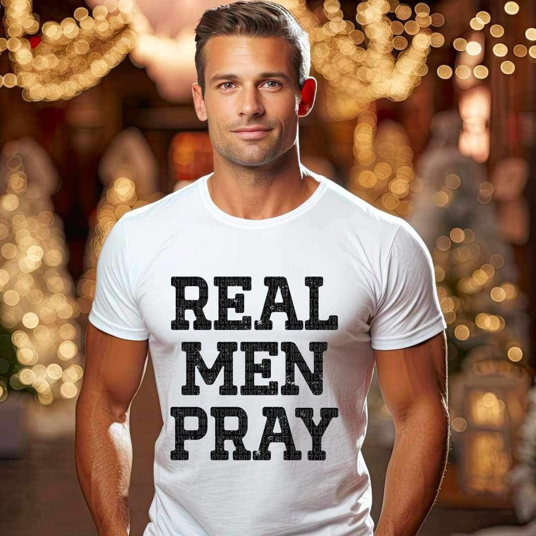 Real men pray BLACK (SDD) 21084 DTF transfer
