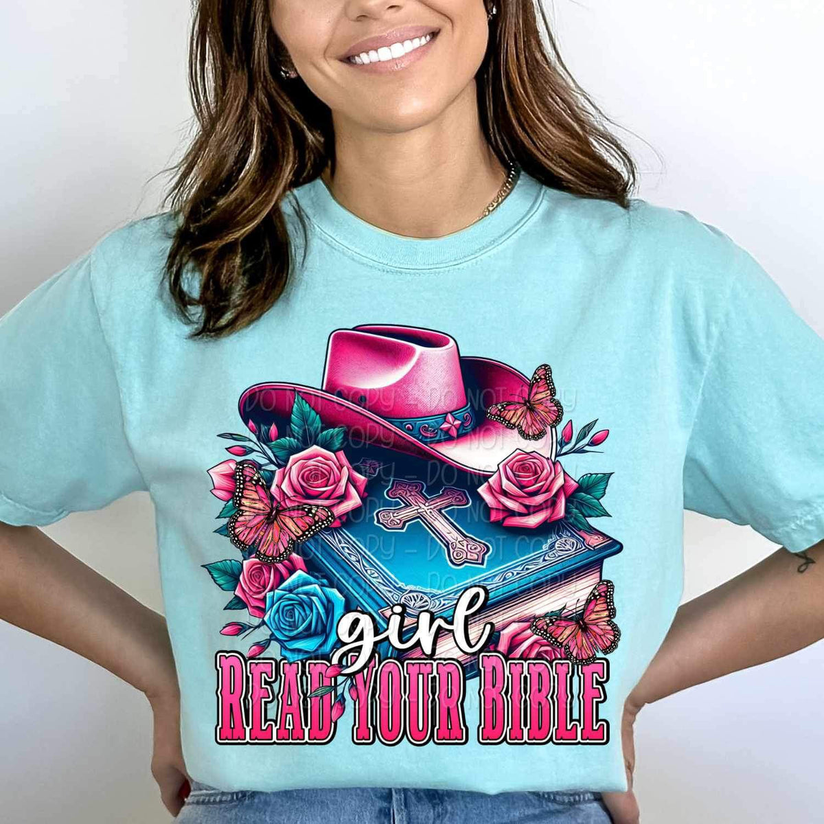 Girl go read your bible 21142 DTF transfer