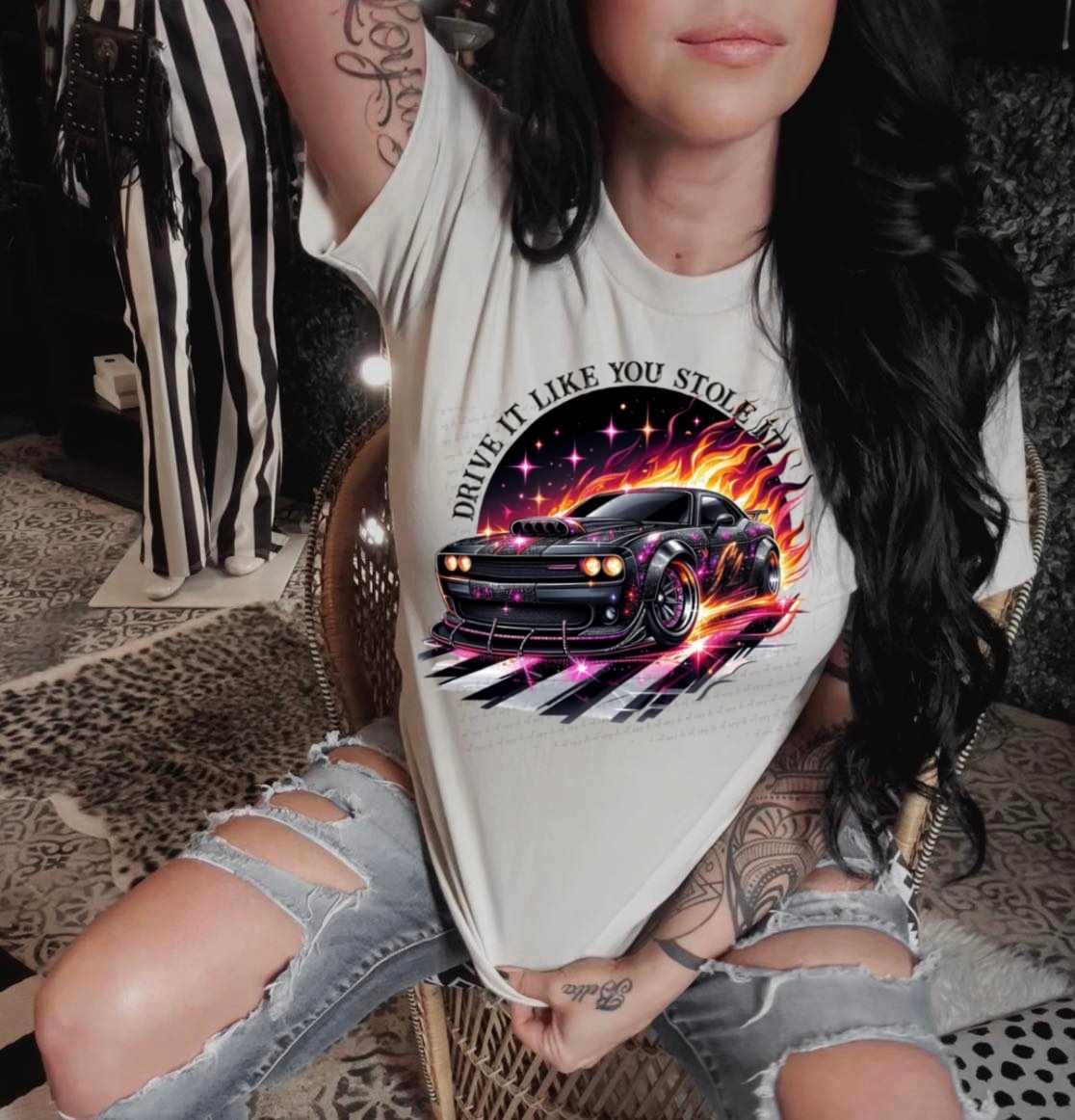 Drive like you stole it (WSD) 31634 DTF transfer