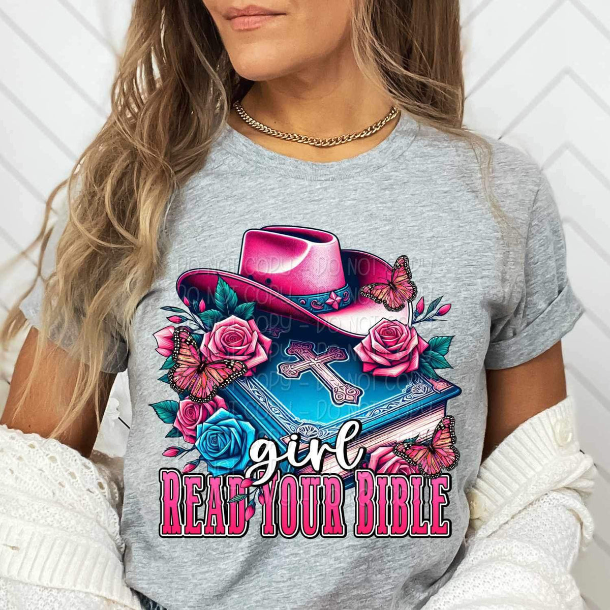 Girl go read your bible 21142 DTF transfer