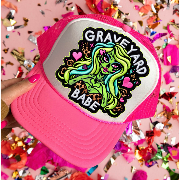 Grave yard babe embroidery DTF transfer