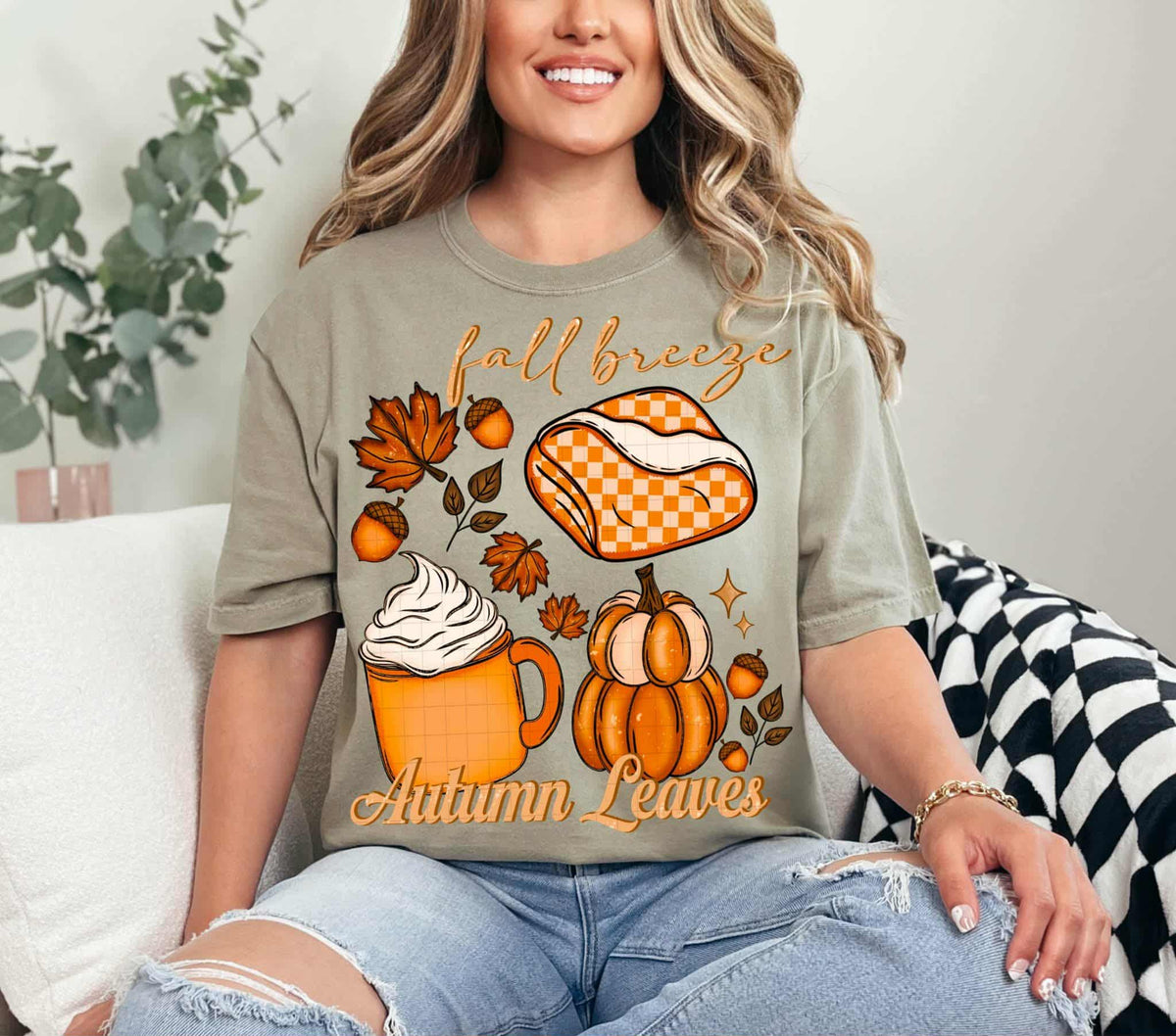 Fall Breeze Autumn Leaves (Linda) DTF transfer