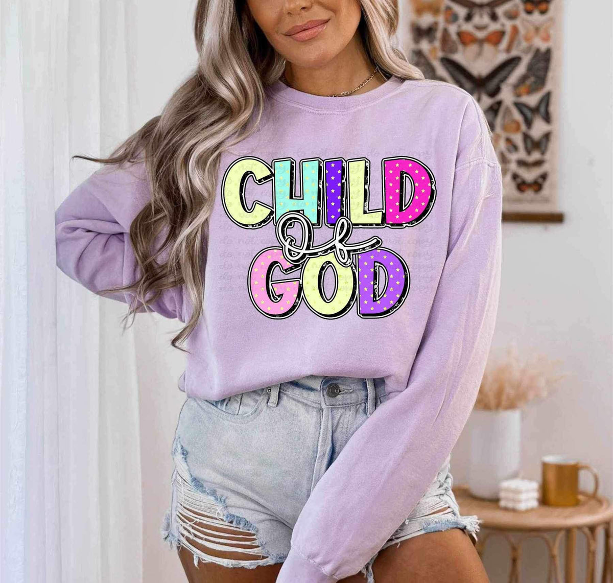 Child of god polka dots 21093 DTF transfer