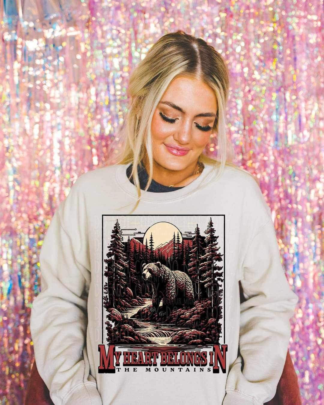My heart belongs in the mountains (LYTTLE) 21116 DTF transfer