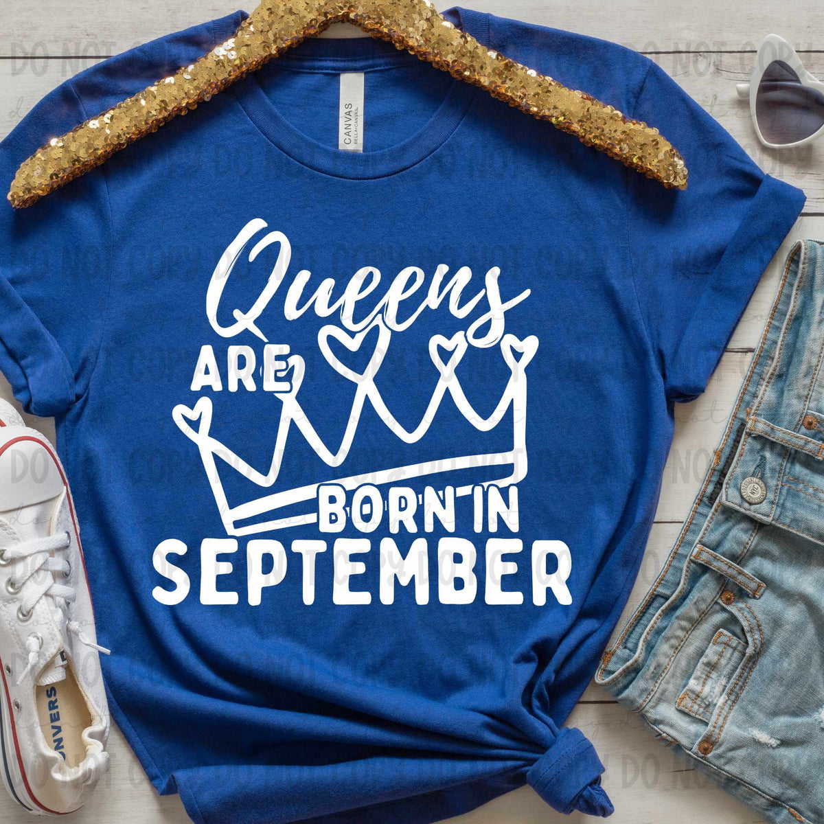Queens are born in September WHITE (REVEL) 79734 DTF transfer