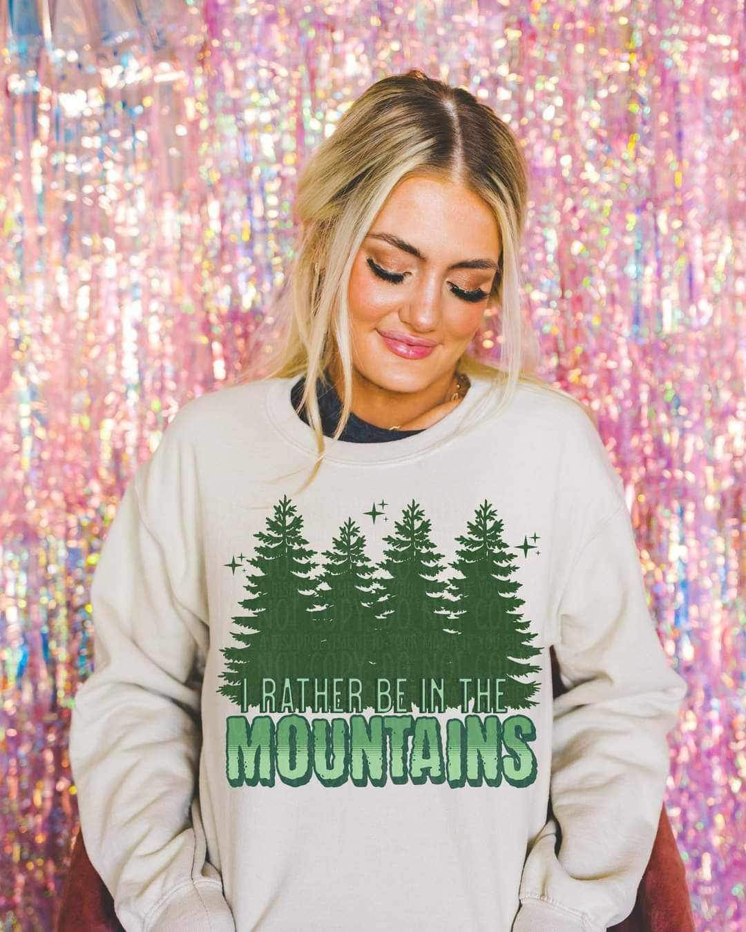 Id rather be in the mountains (LYTTLE) 21115 DTF transfer