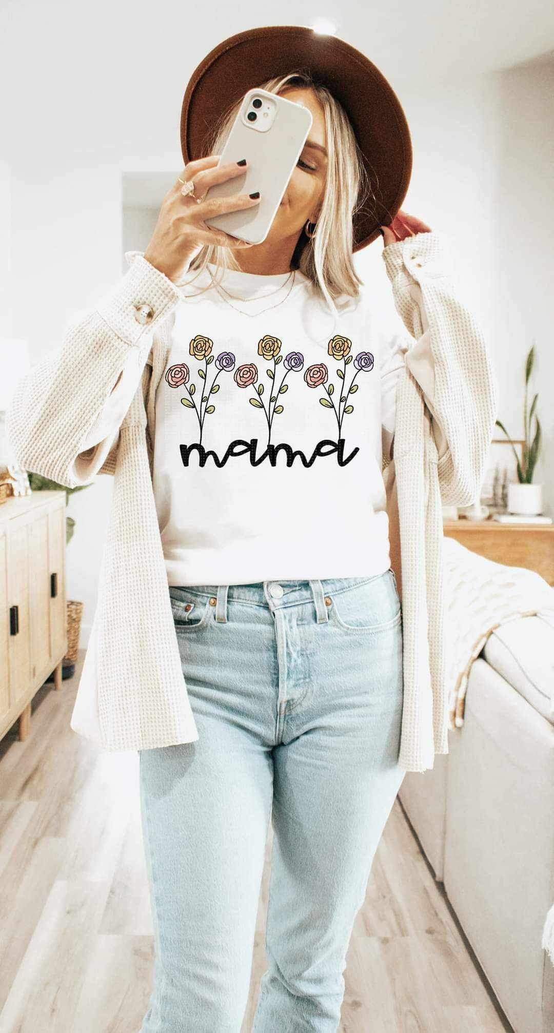 Mama flowers (LYTTLE) 21126 DTF transfer