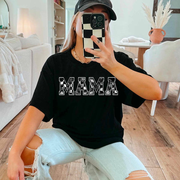 Mama black and white filled (CSC) 31673 DTF transfer