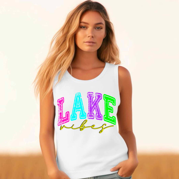 Lake vibes neon colors 31678 DTF transfer