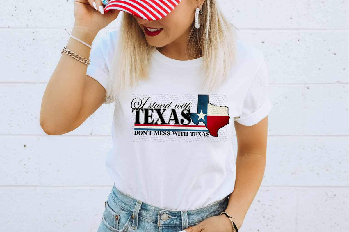 I stand with texas dont mes with texas 21152 DTF transferbc