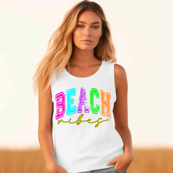 Beach vibes neon colors 31677 DTF transfer