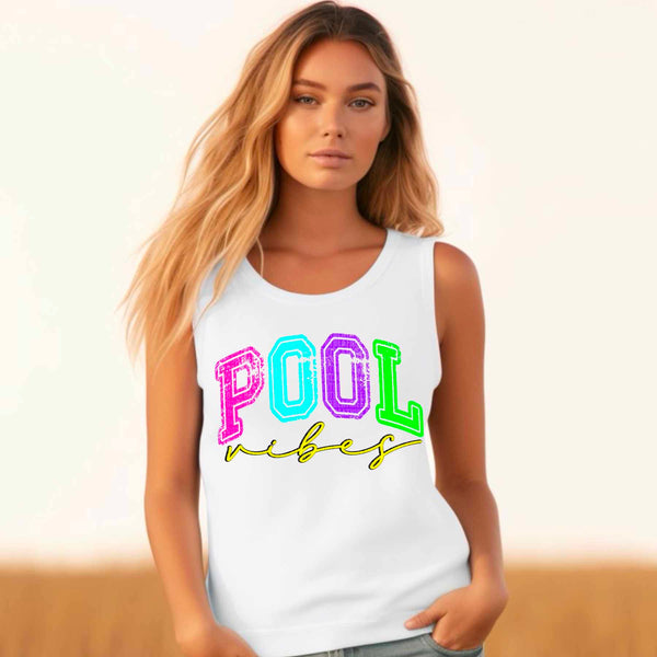 Pool vibes neon colors 31680 DTF transfer