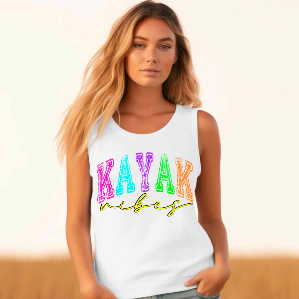 Kayak vibes neon colors 31682 DTF transfer