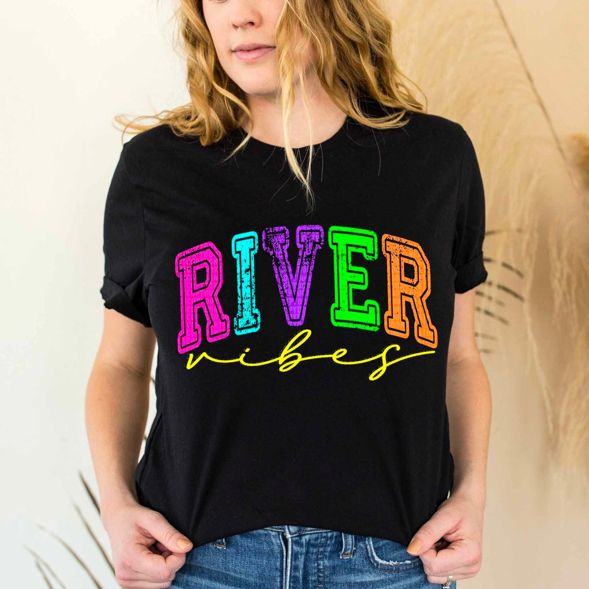 River vibes neon colors 31681 DTF transfer