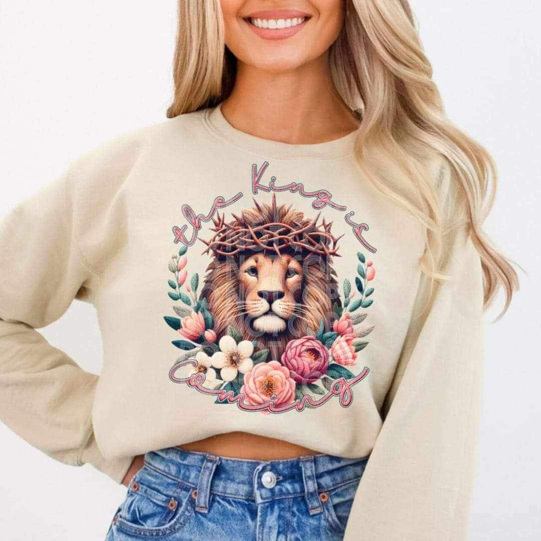 The king is coming lion 21149 DTF transfer