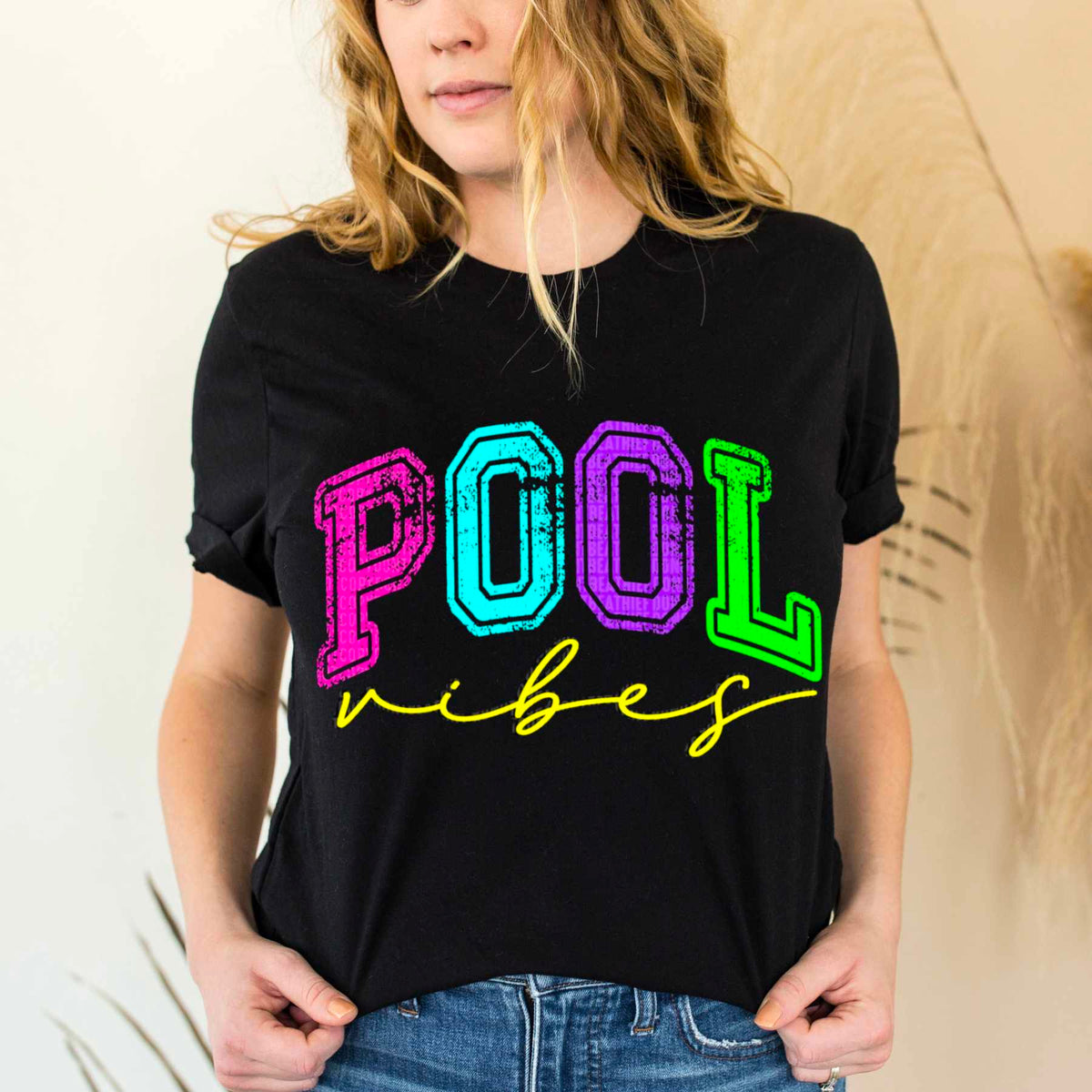 Pool vibes neon colors 31680 DTF transfer