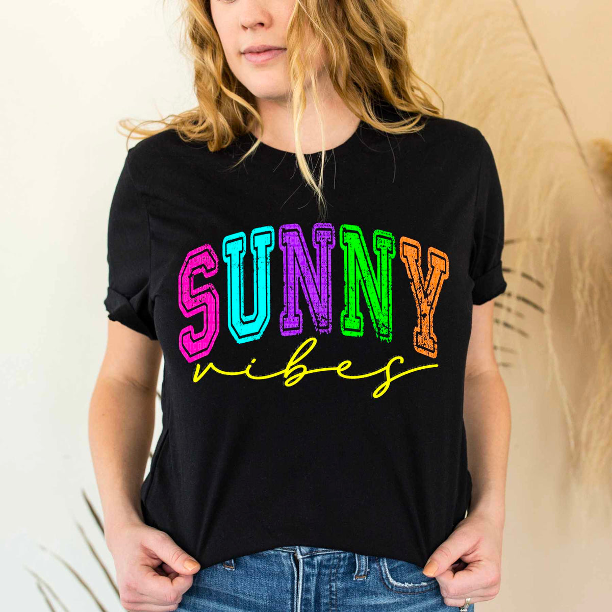 Sunny vibes neon colors 31679 DTF transfer