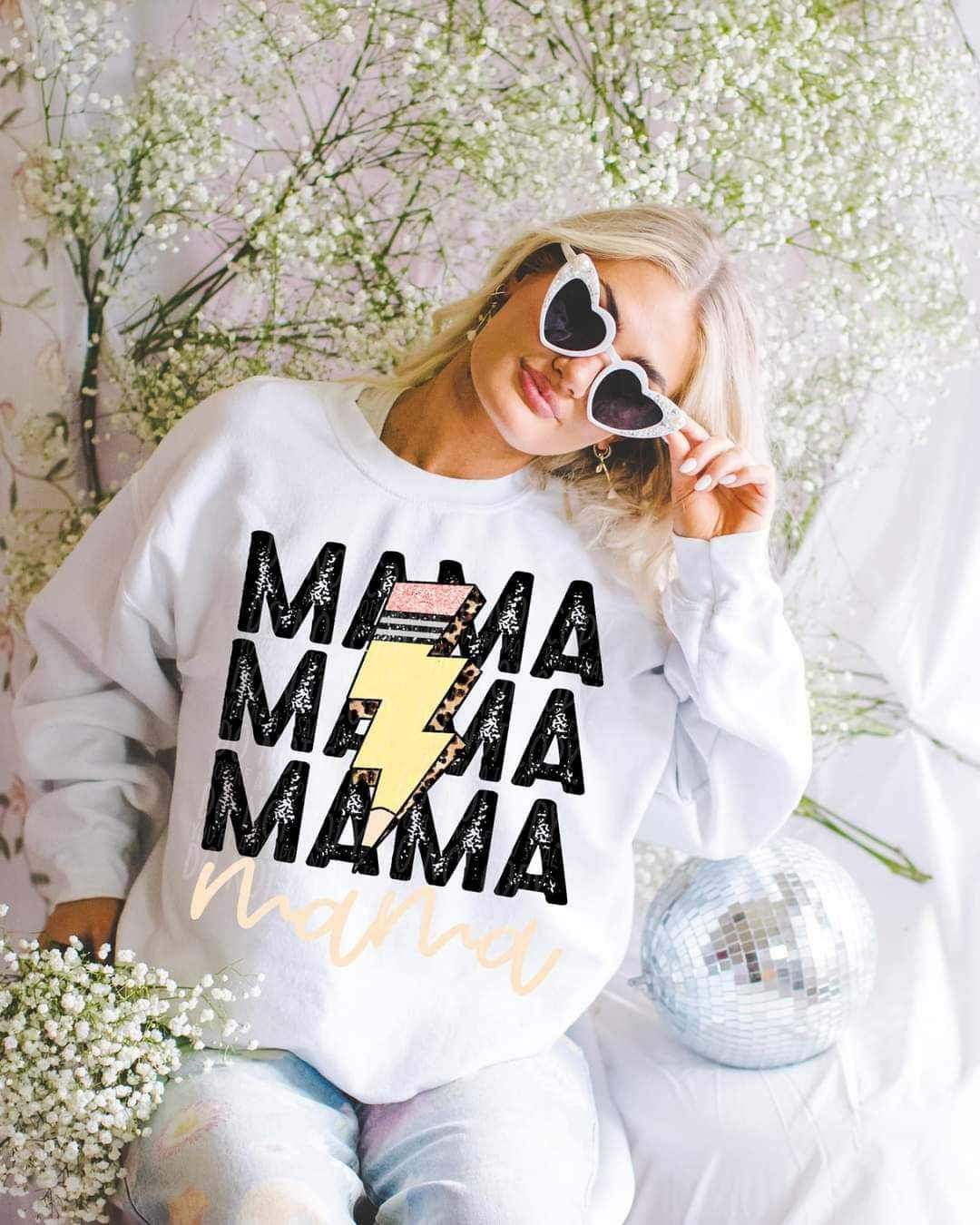 Mama stacked pencil lightning bolt (LYTTLE) 21186 DTF transfer