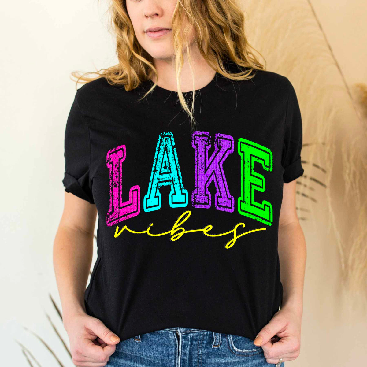 Lake vibes neon colors 31678 DTF transfer