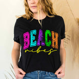 Beach vibes neon colors 31677 DTF transfer