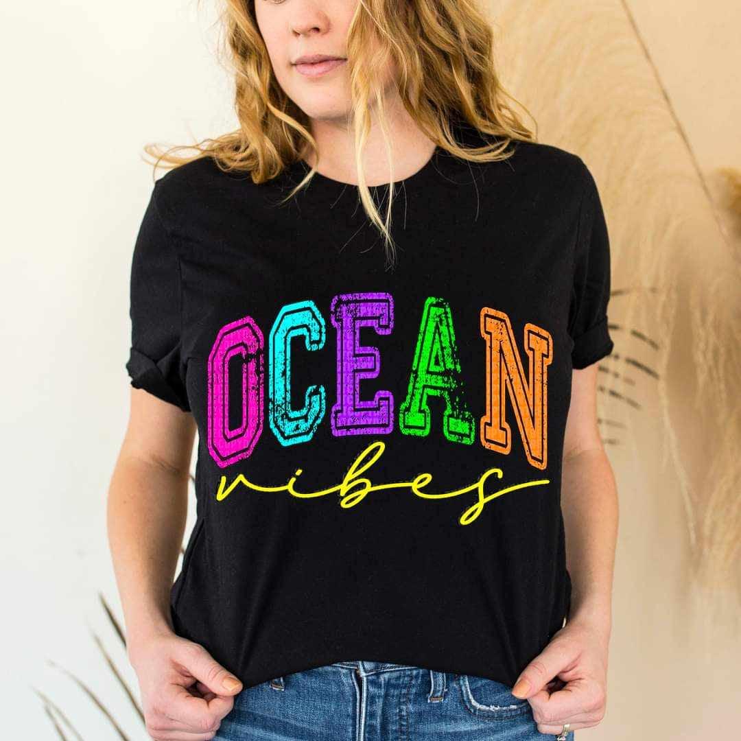Ocean vibes neon colors 31676 DTF transfer