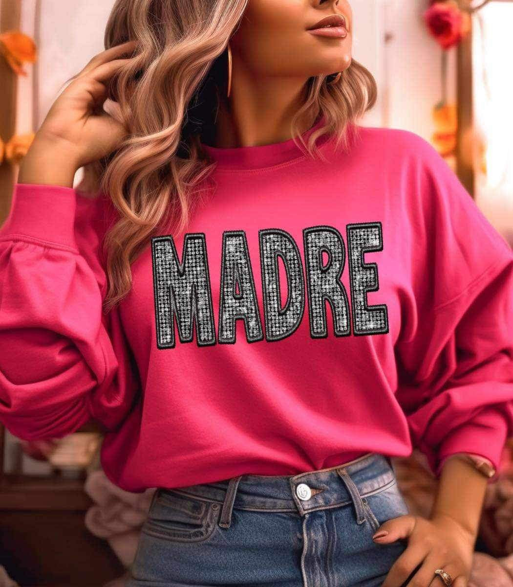 Madre embroidered with rhinestones (LYTTLE) 21166 DTF transfer