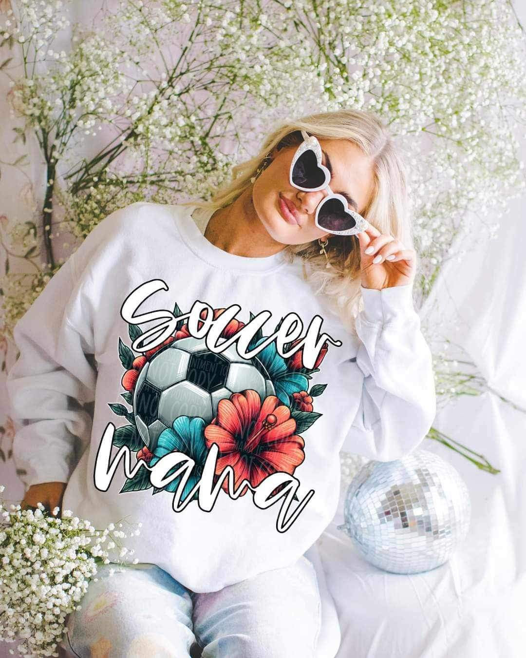 Soccer mama ball and flowers (LYTTLE) 21155 DTF transfer