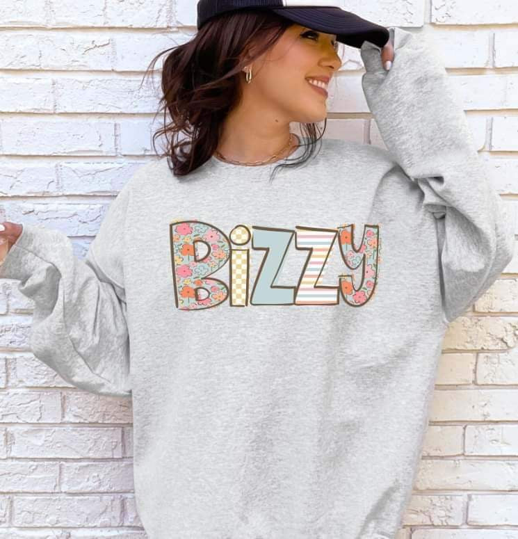 Bizzy patterned font 21209 DTF transfer