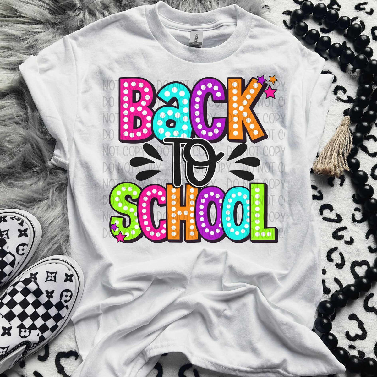 Back to school neon font (SWD) 43881 DTF transfer