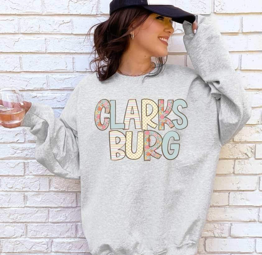Clarksburge pastel patterned font 21190 DTF transferak