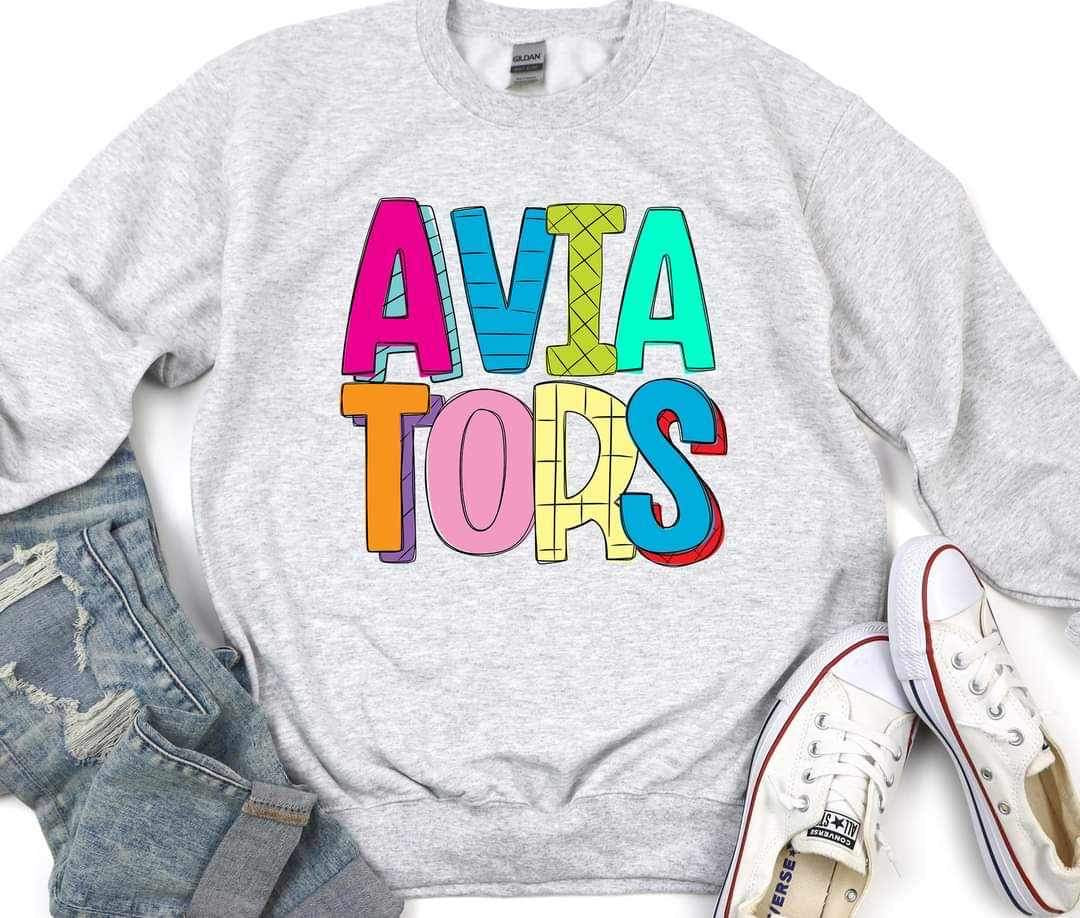 Aviators (mascot multi color writing) 11052 DTF TRANSFER