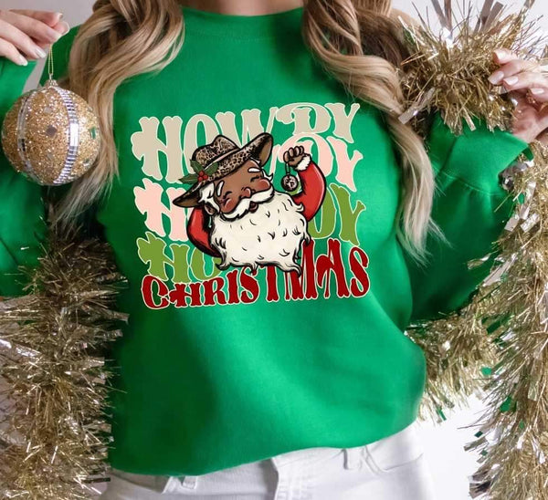 Howdy howdy howdy Christmas western santa 11070 DTF TRANSFER