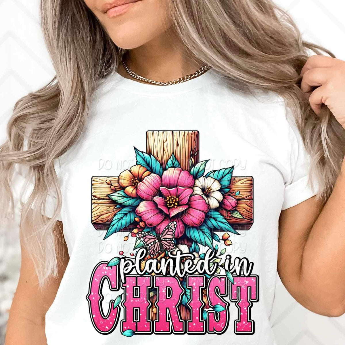 Planted in christ 21215 DTF transfer