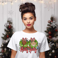 Holly jolly (shaggy cows in wreaths) 11049 DTF TRANSFER